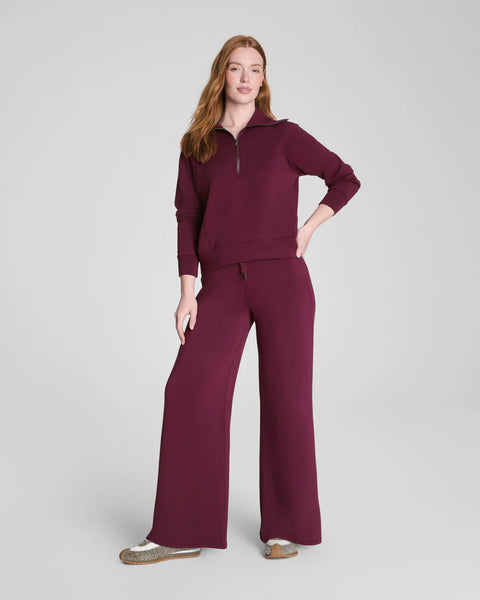 SPANX Air Essentials Wide Leg Pant - Plum Berry
