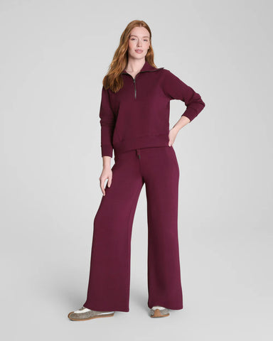 SPANX Air Essentials Wide Leg Pant - Plum Berry
