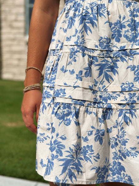 Josefine Floral Dress - Blue