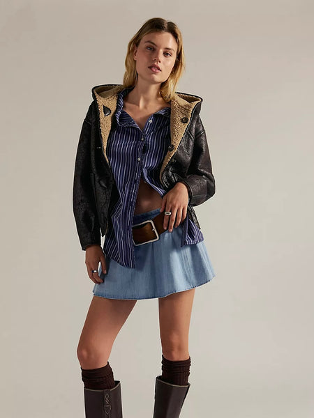 Free People Paradise Found Denim Skort - Capri Blue