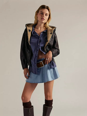 Free People Paradise Found Denim Skort - Capri Blue