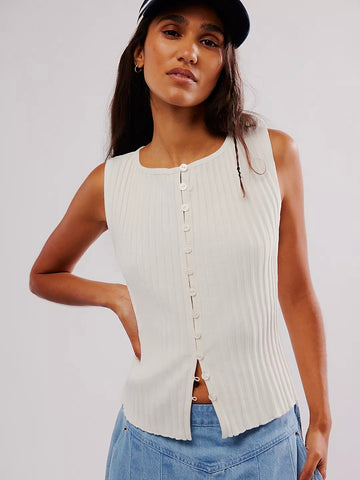Free People Tilly Vest - Ivory