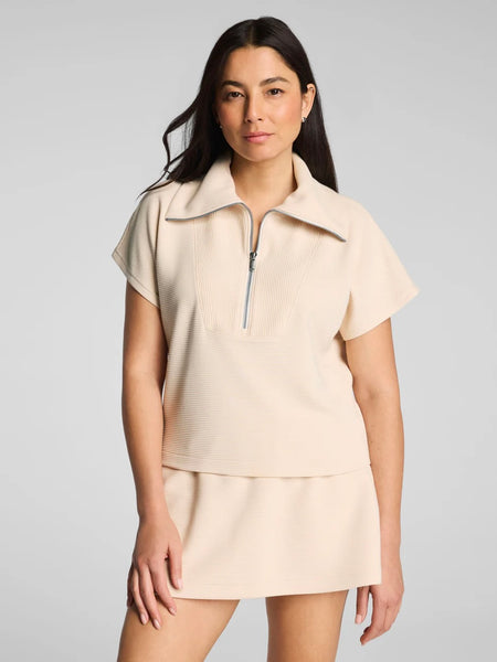 SPANX AirEssential French Rib Short Sleeve Half Zip - All Colors