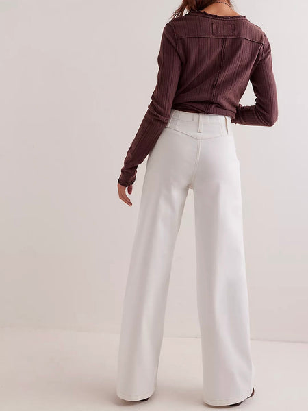 Free People Libre Wide Leg Jeans - Island Lights