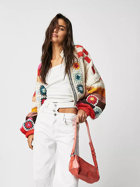 Free People Clear Skies Cardi - Cream Combo