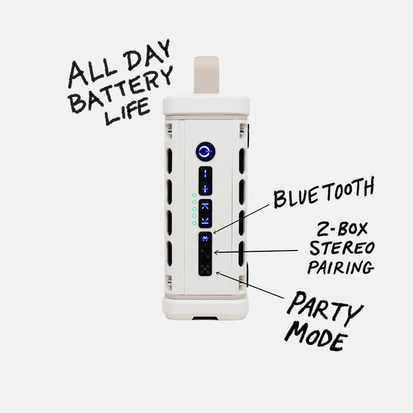 Turtlebox Ranger Portable Speaker - White