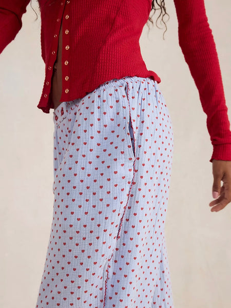 Free People Be Mine Pants - Blue Combo