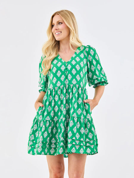 Raya Dress- Early Riser Green