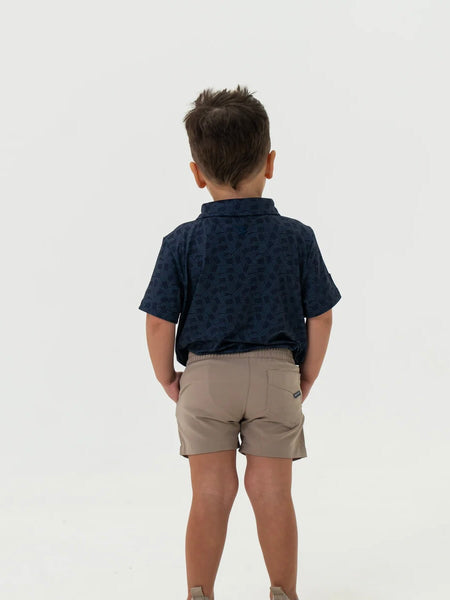 Burlebo Youth Performance Polo - Stars And Stripes Navy