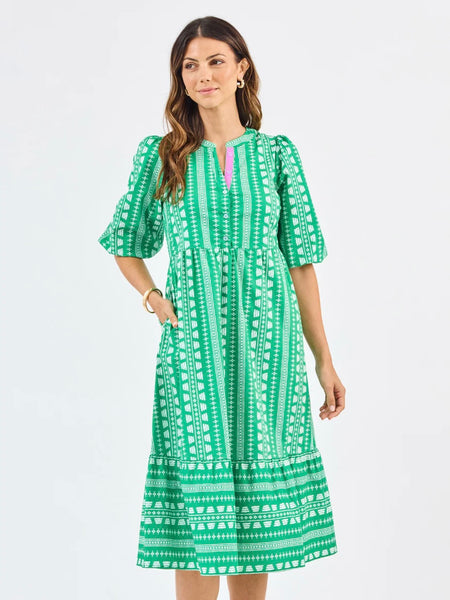 Riley Dress- Heritage Green