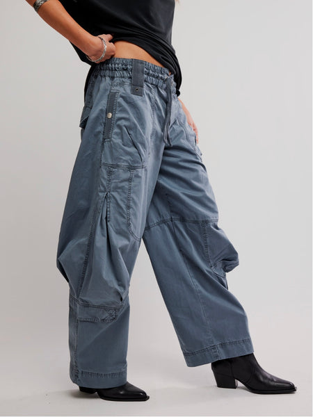 Free People Onset Parachute Pant - Steel