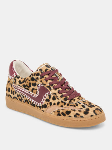 Notice Stitch - Burgundy Leopard Calf Hair