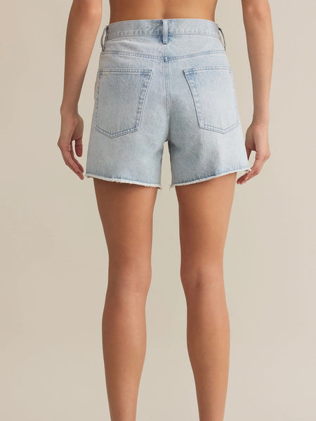 ZSupply Everyday High Rise Denim Shorts - Faded Indigo