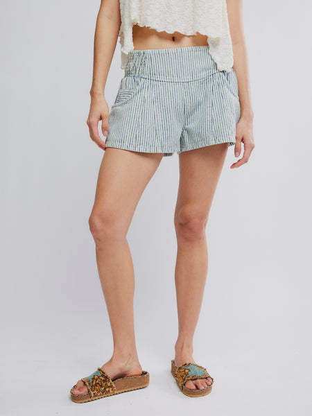 Free People Luna Railroad Short- Horizon Stripe