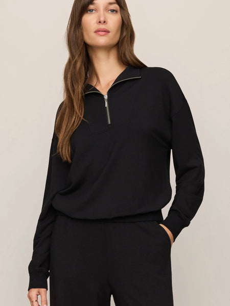 ZSupply Gate Check Modal Sweatshirt - Black