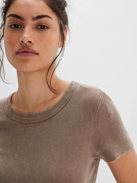 Free People Atlas Crew Tee - Dutch Cocoa