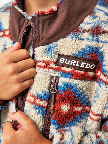 Burlebo Youth Mountain Fleece Sherpa - Full Zip - Arizona Aztec