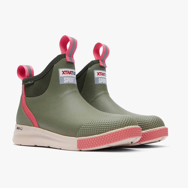 XtraTuf Women’s Ankle Deck Boot Sport - Olive