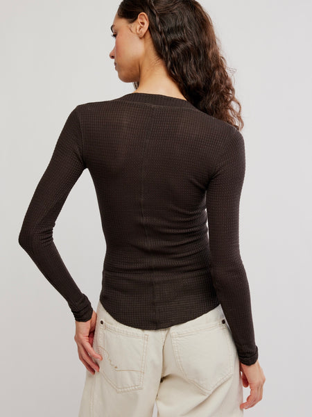 Free People Going places Cardi Top - Deep Fudge