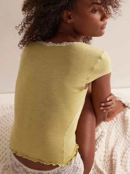 Free People Oh My Darling Tee - Butter