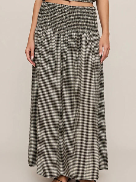 ZSupply Brooke Gingham Skirt - Black