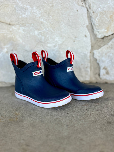 XtraTuf Kids’ Ankle Deck Boot - Navy Blue