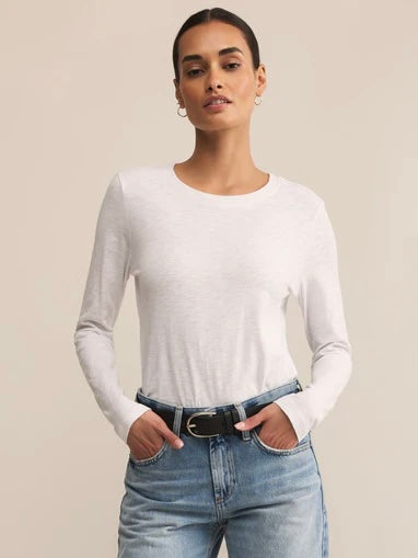 ZSupply Modern Slub Long Sleeve Tee - White
