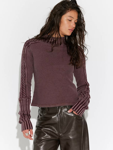 Free People Breezy Swit Top - Vintage Grape