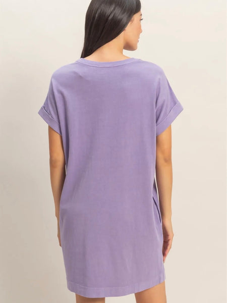 T Shirt Dress- Purple