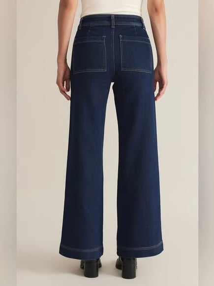 ZSupply Rilynn Wide Leg Trouser - Dark Rinse