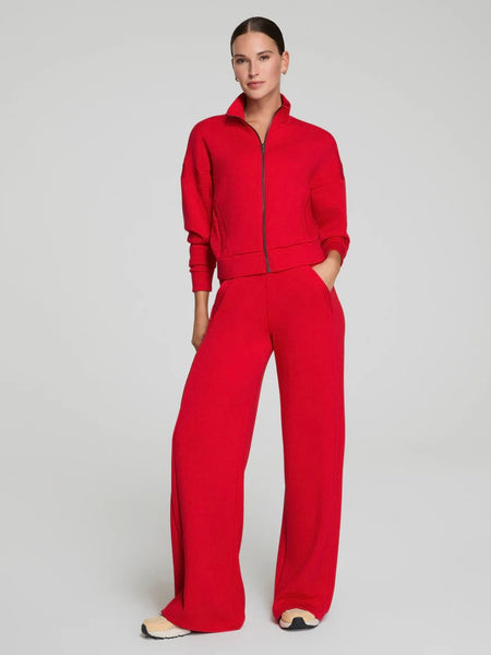 SPANX Wide Leg Track Pant - Red