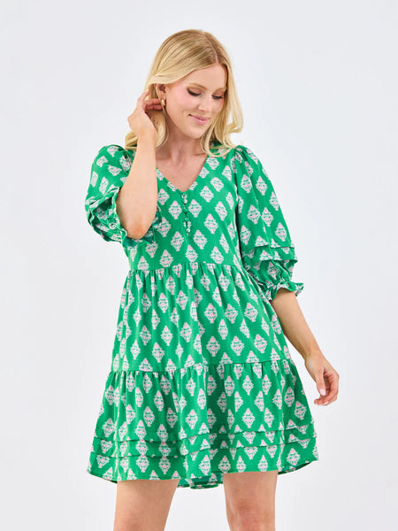Raya Dress- Early Riser Green