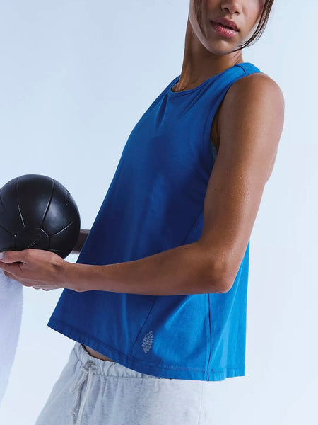 Free People Hot Shot Twist Tank - Light Cobalt