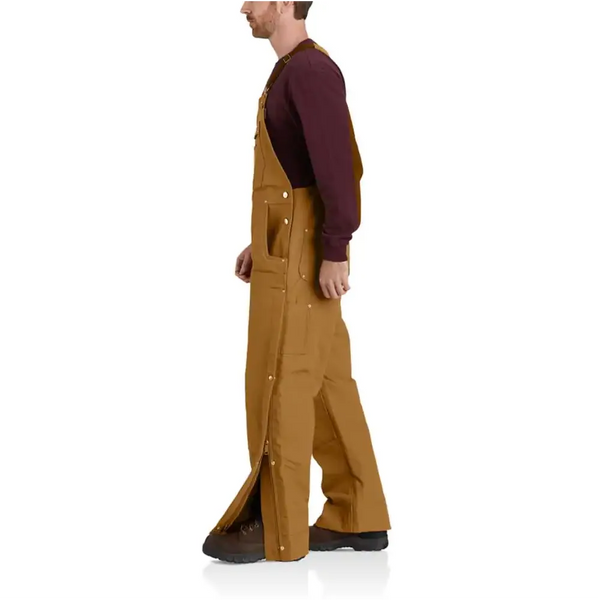 Carhartt Firm Duck Insulated Bib Overall - Carhartt Brown