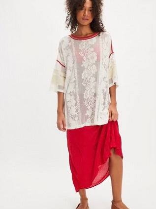 Free People The Best Match Tee - Clean Ivory Combo