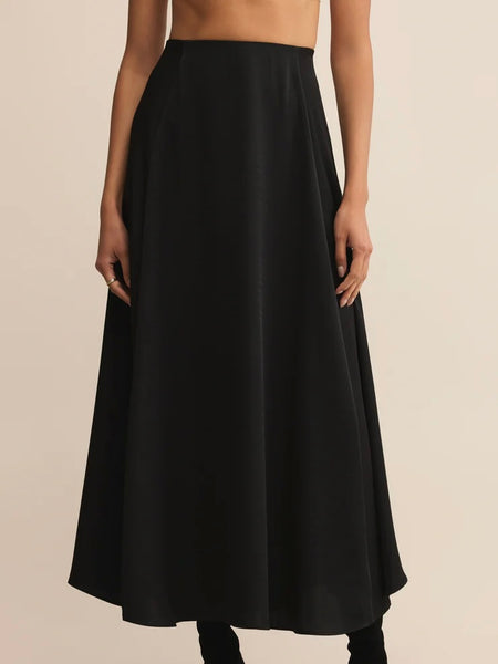 ZSupply Northpointe Satin Midi Skirt - Black