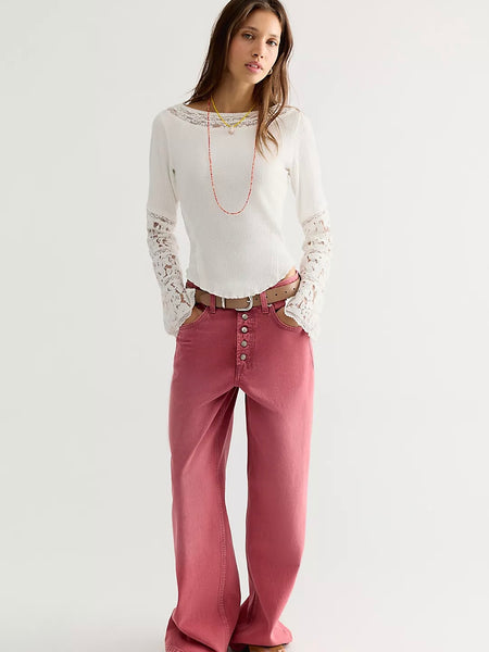 Free People Amber Lace Cuff - White