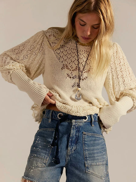 Free People Moxie Barrel Shorts - Timeless Blue