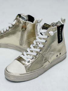 Alive High Star Sneaker- Gold Foil