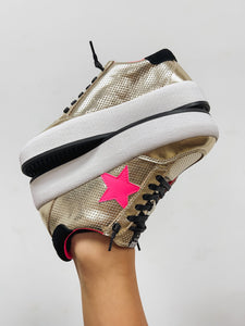 Balance Star Sneakers- Washed Gold