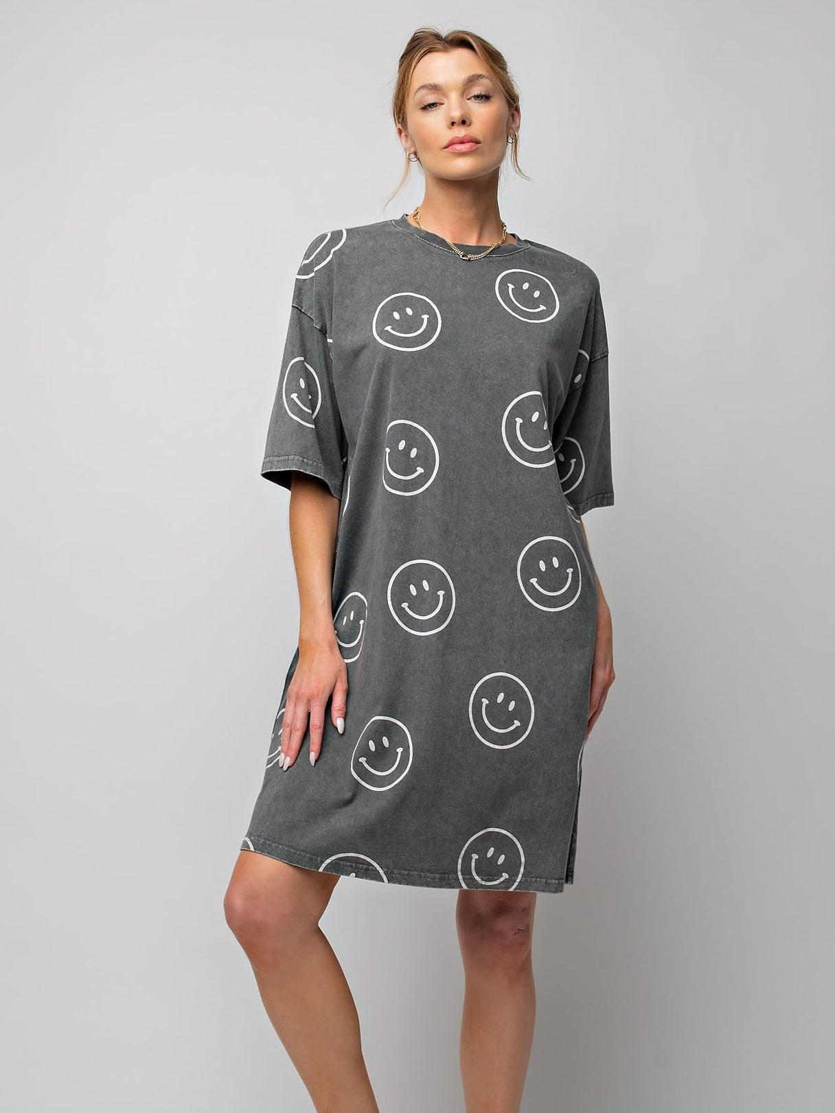 Washed Terry Tunic Dress