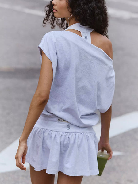 Hot Shot City Dress- Heather Grey