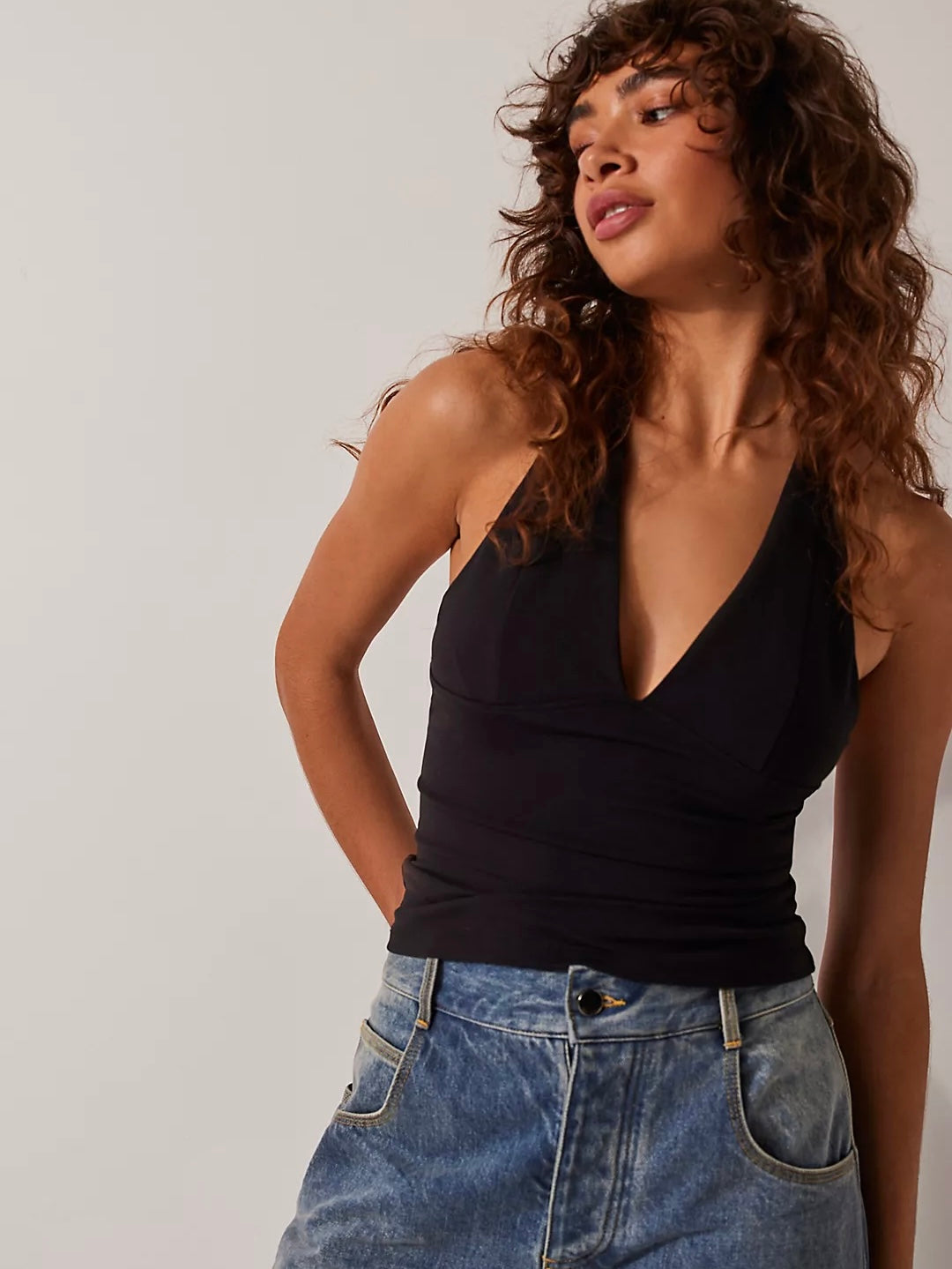 (取寄) フリーピープル レディース スティル ヒア ホルター イット Free People women Still Here Halter (Have It All) Black Free People Still Here Halter Top - Black – Davis Country Store