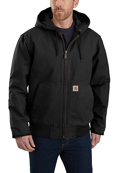 Carhartt Men's Insulated Active Washed Duck Jacket - Black