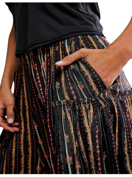 Free People So Charming Wide Leg - Charcoal Combo