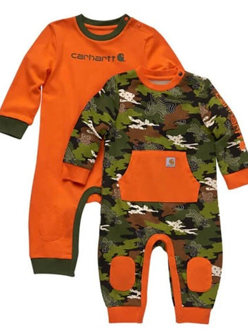 Carhartt Boys Long Sleeve Camo Coverall 2 Piece Set - Topo Camo Print (341)