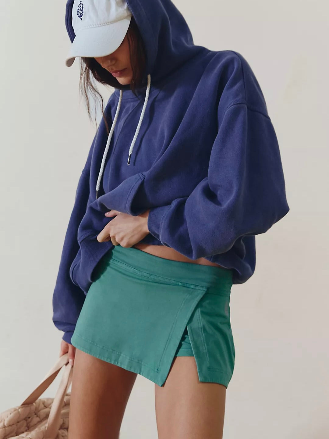 Free People Hot Shot Mini Skort - Green Glow