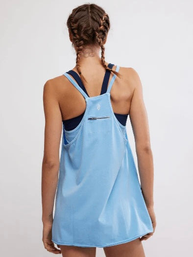 Free People Hot Shot Mini Dress - Riviera Blue
