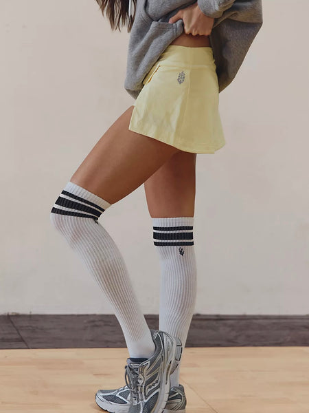 Free People Hot Shot Mini Skort - Sunlit Yellow