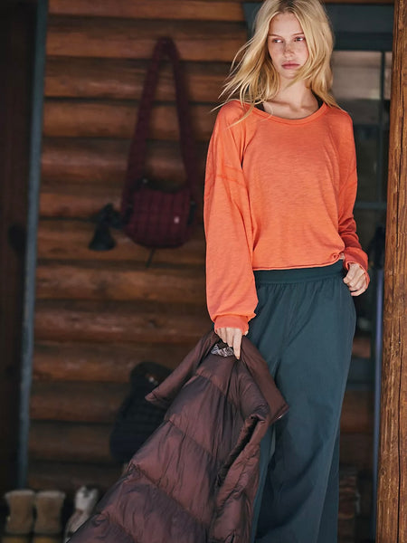 Free People My Time Layer - Neon Coral